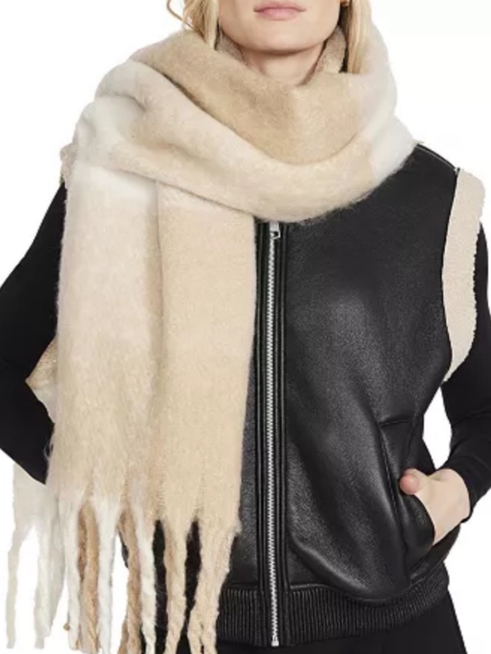 Steve Madden Oversized Fringe  Scarf